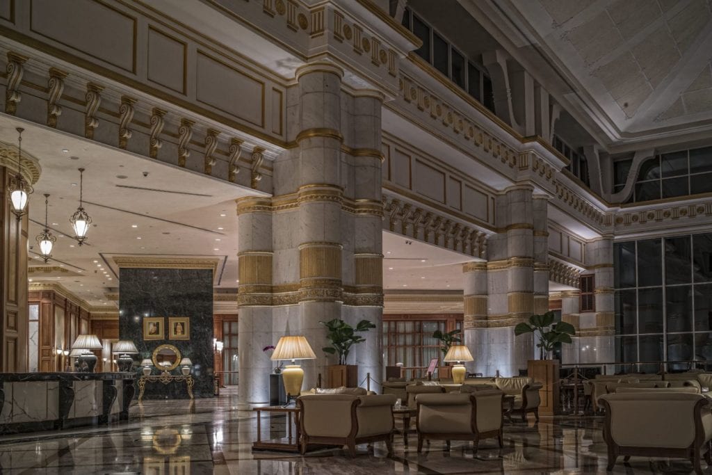 Interior photo of a Hotel lobby - Hospitality Photographic