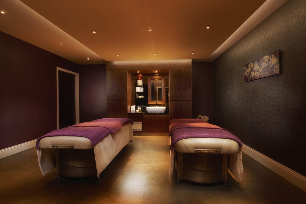 Spa photography of two massage beds - Hospitality Photographic